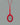 Briciole Magnifying Glass Pendant -Red
